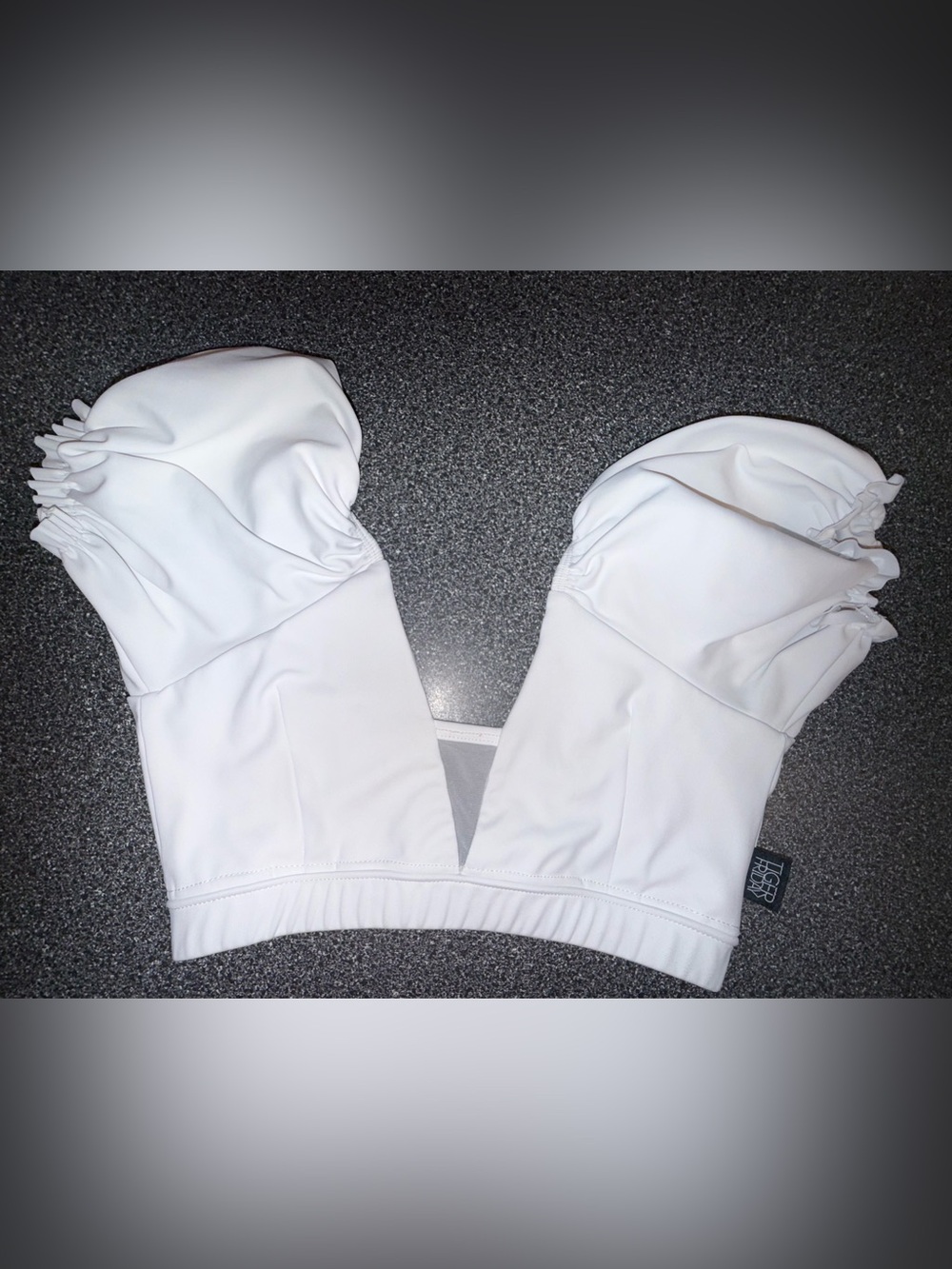 Tiger Friday Dance Top White w/Puff Sleeves Size Adult X-Small ** see below**